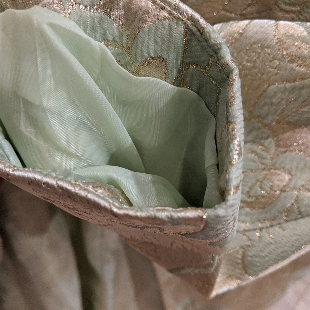 K B Stella Louise Roy Skirt Suit Green Gold 18W - Picture 3 of 8